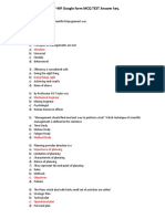 MF-107 MCQ Test - Google Form Answer Key