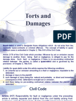 Civil Liability for Torts and Damages