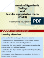 Module 3B - T Tests For A Population Mean With JASP Output