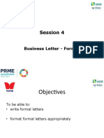 Format of A Business Letter