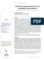 2021 Niveles de Comprensión Lectora en Estudiantes Universitarios