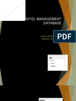 Hotel Management Database: Manav Parmar-A036 Dbms Mini Project