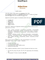 Adjectives General English Grammar Material PDF Download For Competitive Exams