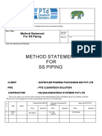 SS Piping Method Statement