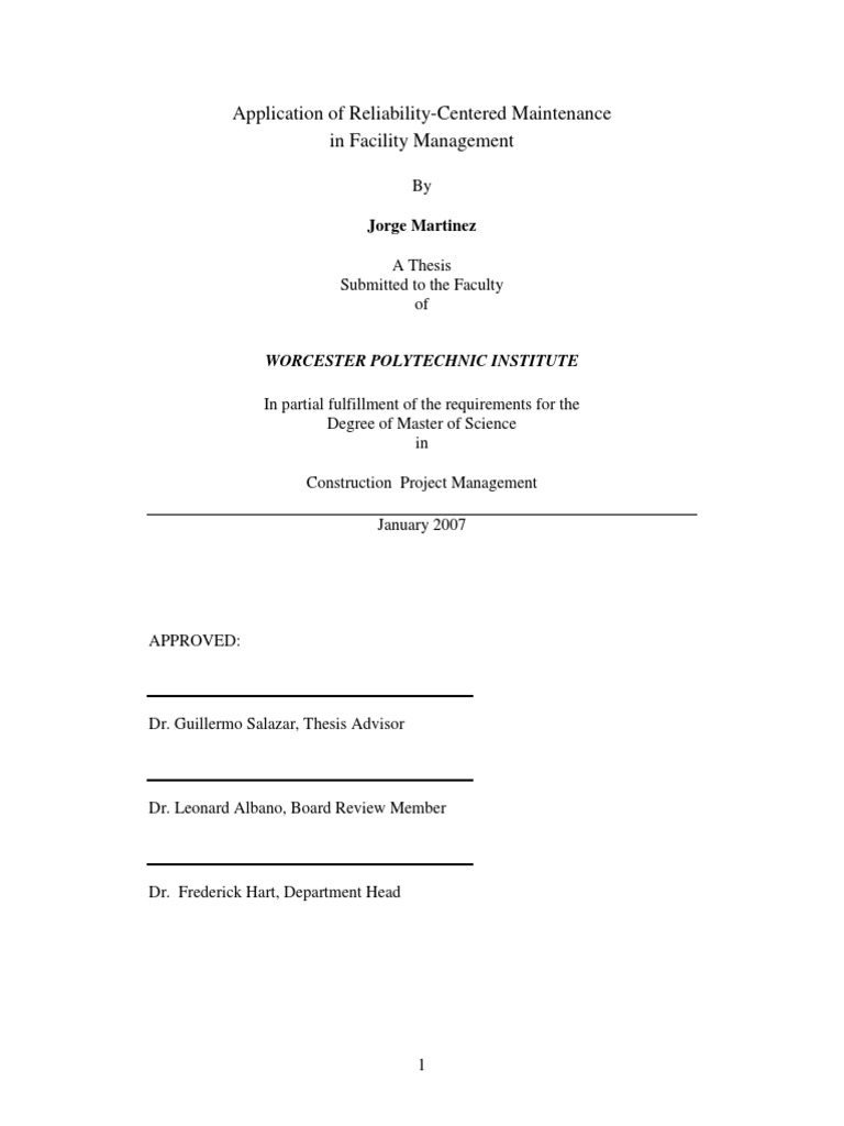 Reliability-Centered Maintenance in Facilities | PDF | Reliability ...