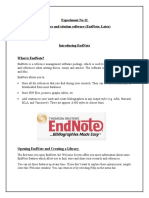 Experiment No 12 Reference and Citation Software (Endnote, Latex)