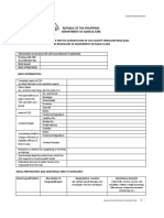 Department of Agriculture Republic of The Philippines: Da-Cso Application Form