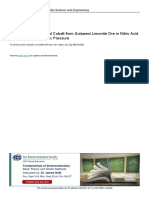 Extraction of Nickel and Cobalt From Sulawesi Limonite Ore in Nitric Acid