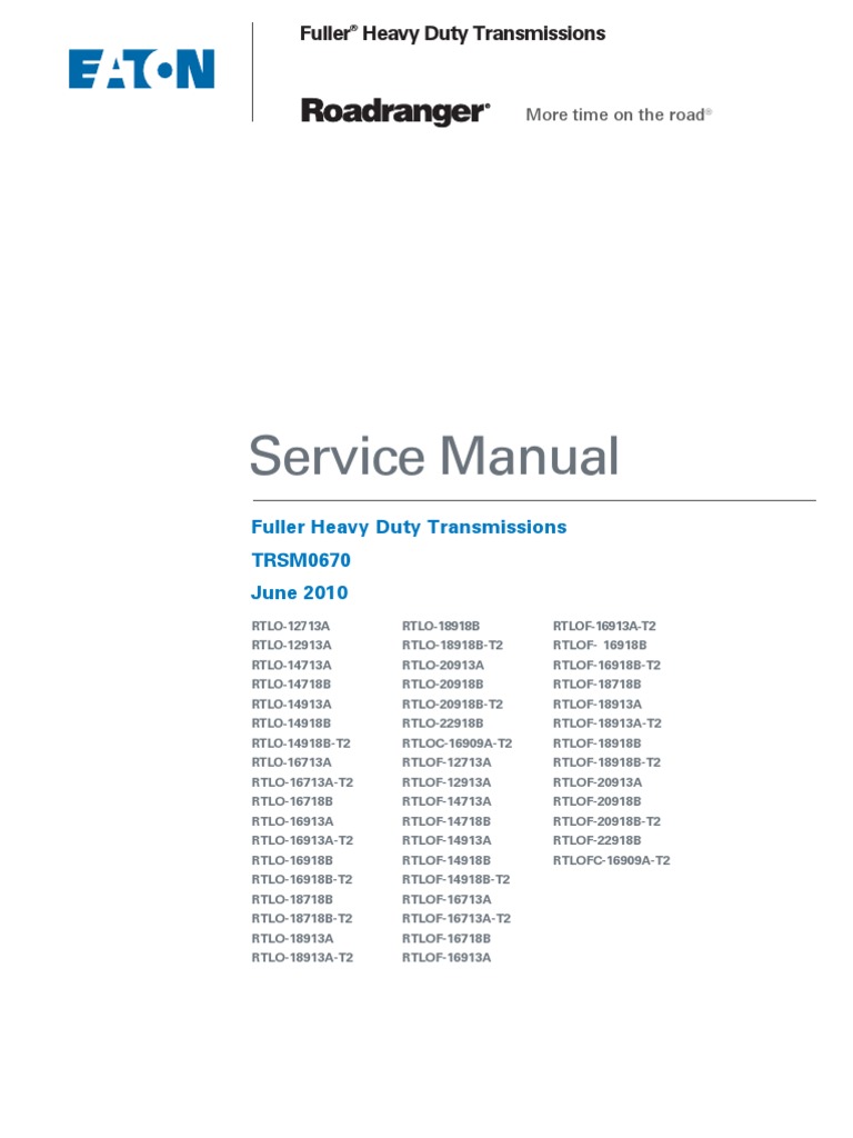 18 Speed RoadRanger Manual Transmission Transmission (Mechanics)