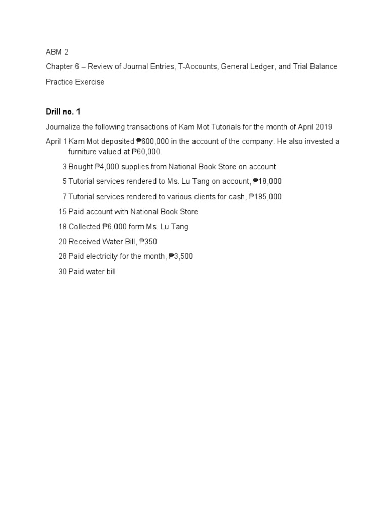 ABM 2 - Chapter 6 - Practice Exercise | PDF