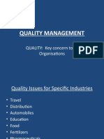 Quality Management: QUALITY: Key Concern To All Organisations