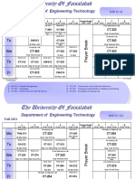 Faisalabad University Engineering Timetable Fall 2021