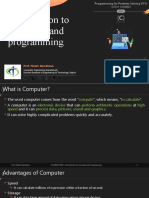 Introduction To Computer and Programming: Prof. Nilesh Gambhava