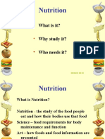 Why Study Nutrition and For Who