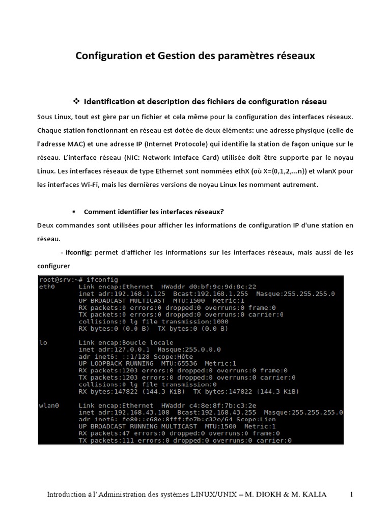 11 Configuration Et Gestion Des | PDF | Adresse IP | Système de noms de ...