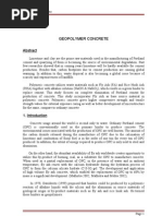 Download CONCRETE BASED ON FLY ASH AS GEOPOLYMER reports by Naveen Naidu SN52233263 doc pdf