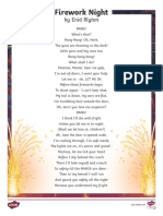 Fourth Grade Firework Night Poem Reading Comprehension Activity