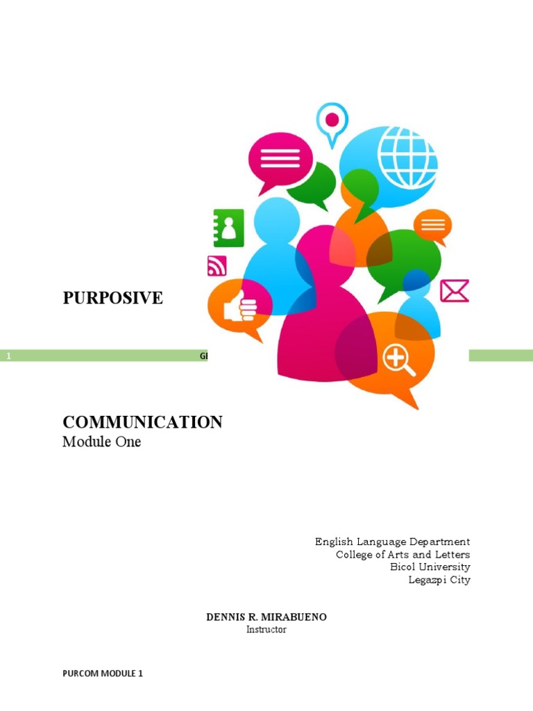 Understanding Purposive Communication | PDF | Communication | Nonverbal ...