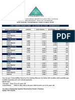 Marketing Arm and Insurance Broker Exclusive Price Schedule