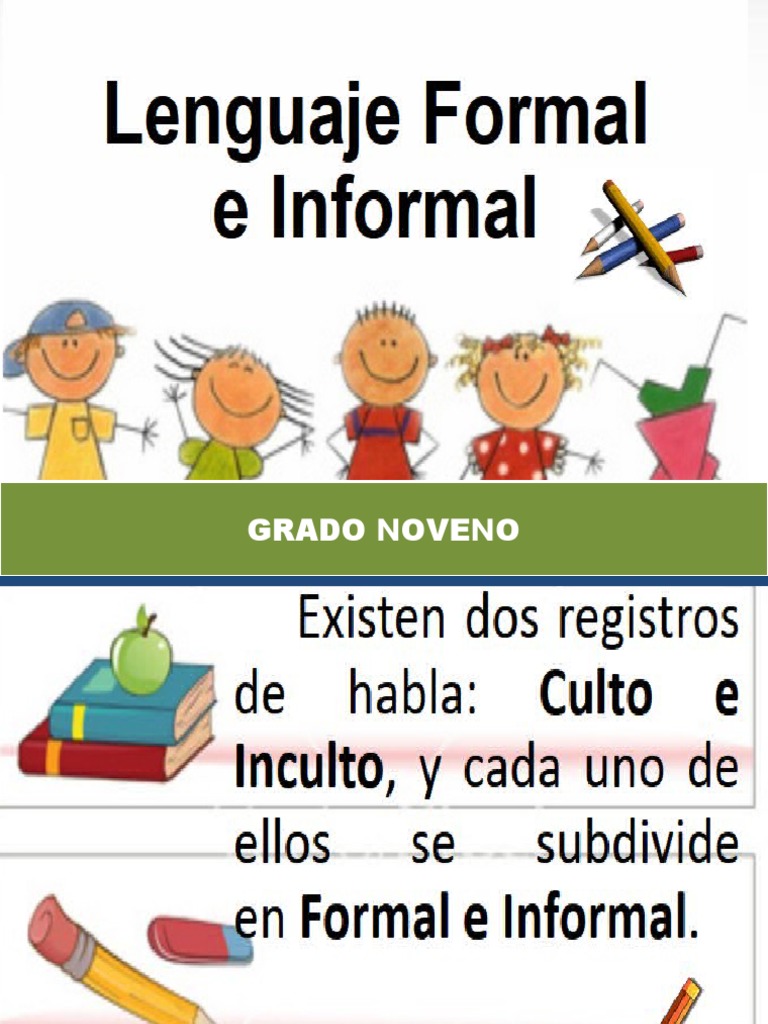 Lenguaje Formal e Informal en Dibujo | PDF | Artes del Lenguaje y ...