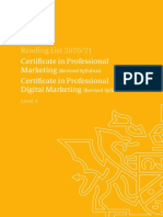 Reading List 2020/21: Certificate in Professional Marketing Certificate in Professional Digital Marketing