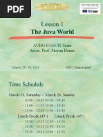 Lesson 1: The Java World