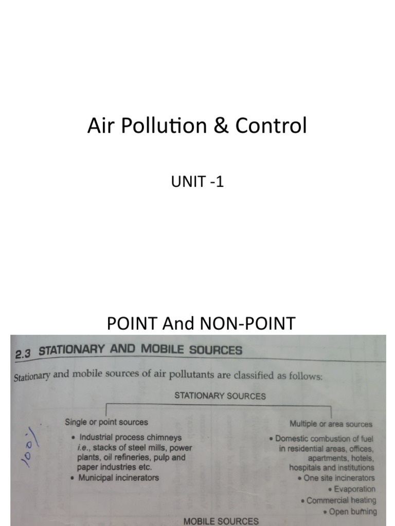 Air Pollution & ControlUnit 1 & Unit 2 PDF Atmosphere Of Earth Greenhouse Effect