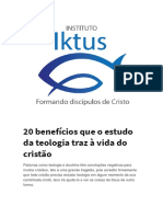 20 Benefícios Que o Estudo Da Teologia Traz À Vida Do Cristão