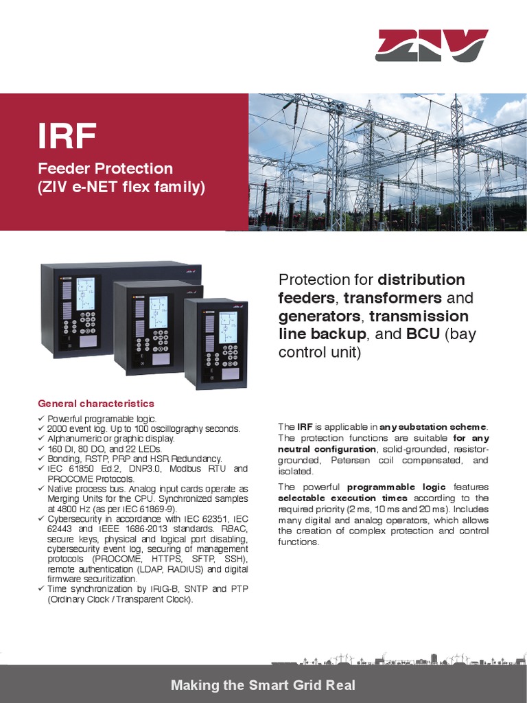 Feeder Protection (ZIV e-NET Flex Family) | PDF | Electrical ...