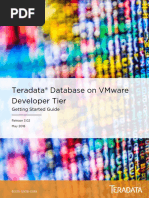 Teradata® Database On Vmware Developer Tier: Getting Started