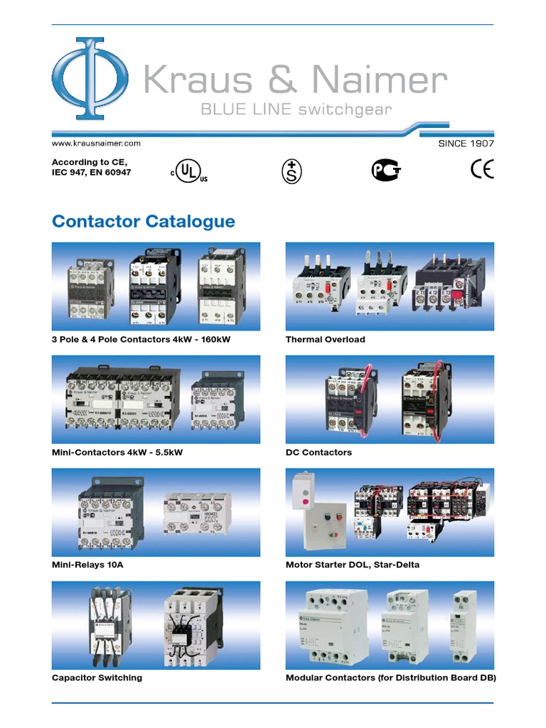 Contactor Catalogue Overview | PDF | Relay | Alternating Current