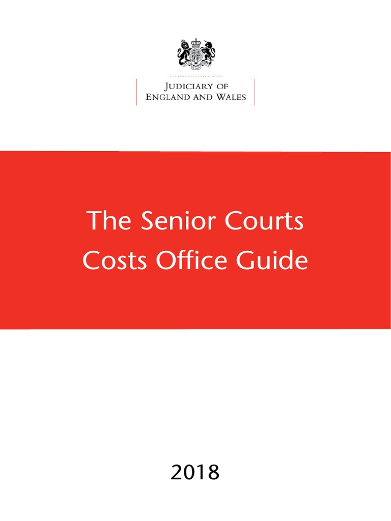 The Senior Courts Costs Office Guide PDF Costs In English Law