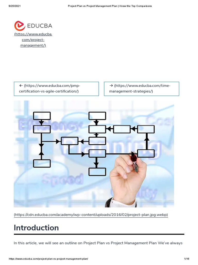 Project Plan Vs Project Management Plan Know The Top Comparisons