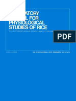 Lab Manual for Physiological Studies of Rice