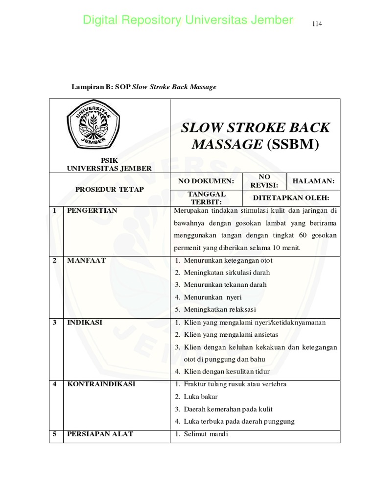 SOP Slow Stroke Back Massage (2) Upn PDF