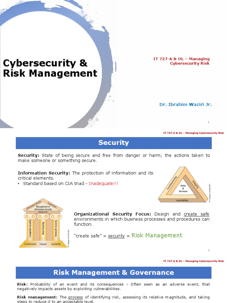 Managing Cybersecurity Risk Framework | PDF | Risk Management | Risk
