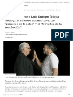 De Luis Enrique A Luis Enrique (Mejía Godoy) : El Sabroso Encuentro Entre Príncipe de La Salsa y El Trovador de La Revolución