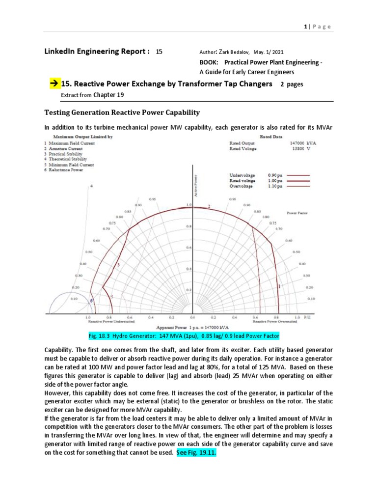 Testing Reactive Power Capability Through Transformer Tap Changers An