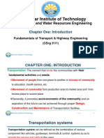 Chapter One - Fundamental of Transport and Highway Engineering