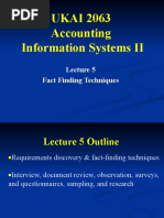 UKAI 2063 Accounting Information Systems II: Fact Finding Techniques