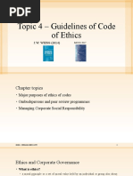 Topic 4 - Guidelines of Code of Ethics: J.W. WEISS (2014)