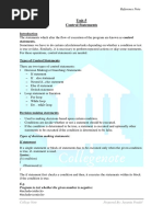 Unit-5 Control Statements