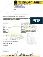 Forklift Spare Parts Leaflet