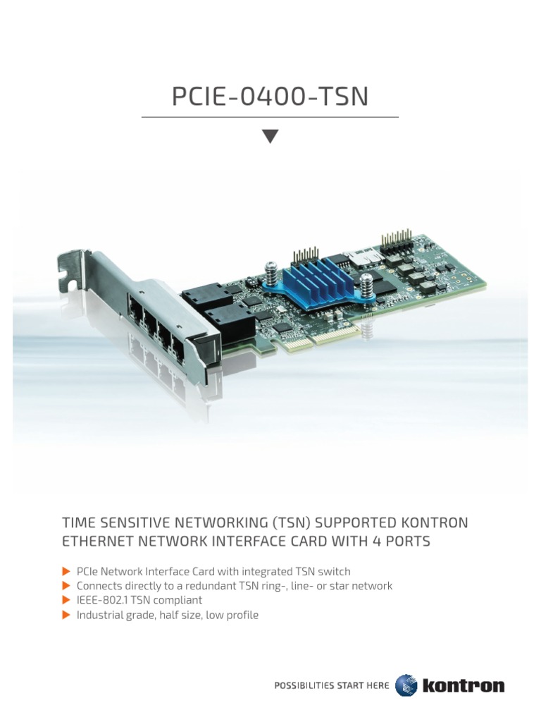 PCIE-0400-TSN : Time Sensitive Networking (TSN) Supported Kontron ...