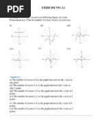 Class 10 Polynomials Solutions | PDF | Zero Of A Function | Polynomial