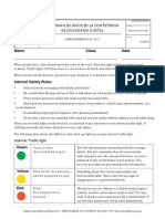 Ciudadanía Digital - Unit 1 Internet Traffic Light Handout