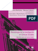 Karina Batthyány y Marina Cabrera Metodología de Las Ciencias Sociales. Apuntes Para Un Curso Inicial 1