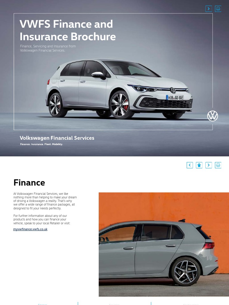 VWFS Finance and Insurance Brochure PDF Vehicle Insurance Insurance