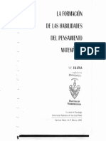 La Formación de Las Habilidades Del Pensamiento Matemático. N. F. Talizina