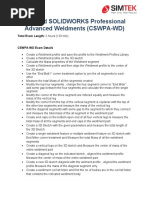 Certified SOLIDWORKS Professional Advanced Weldments (CSWPA-WD)